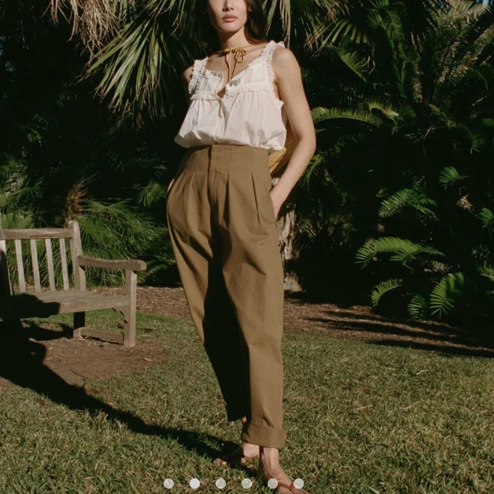 Doen Louvre pant. Size 8 Brand new with tags. Never worn. Color: Boscage